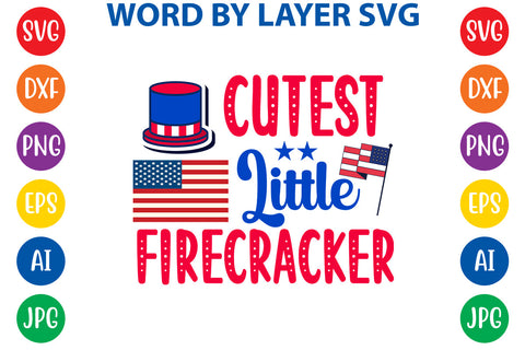 Cutest Little Firecracker, 4th Of July SVG Design SVG Rafiqul20606 