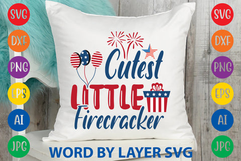 Cutest Little Firecracker, Patriotic SVG Design SVG Rafiqul20606 