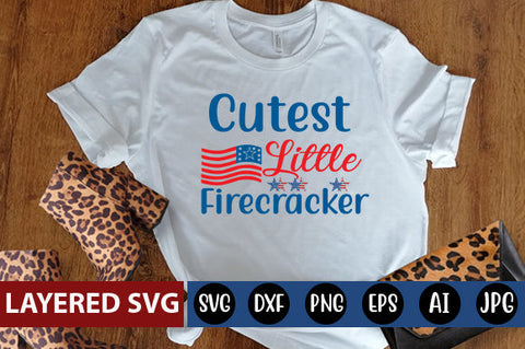 Cutest Little Firecracker SVG cut file SVG Blessedprint 