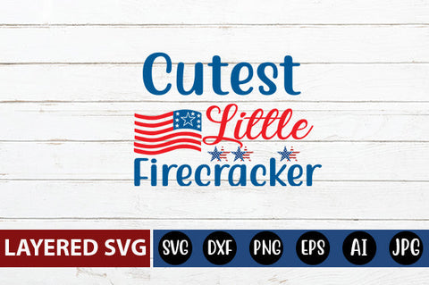 Cutest Little Firecracker SVG cut file SVG Blessedprint 