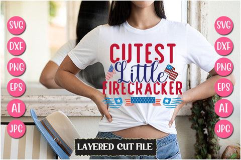 Cutest Little Firecracker SVG Cut File SVG Newmockups 