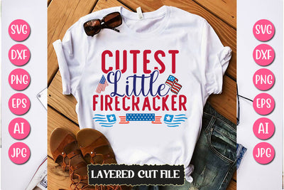 Cutest Little Firecracker SVG Cut File SVG Newmockups 