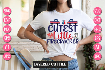 Cutest Little Firecracker SVG Cut File SVG Newmockups 