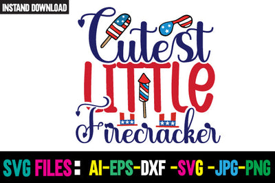 Cutest Little Firecracker SVG Cut File SVG Newmockups 