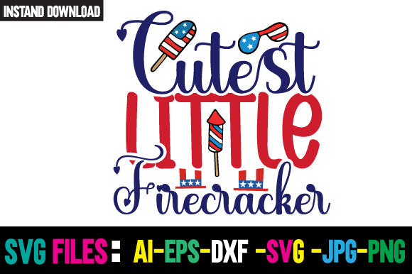 Cutest Little Firecracker SVG Cut File SVG Newmockups 