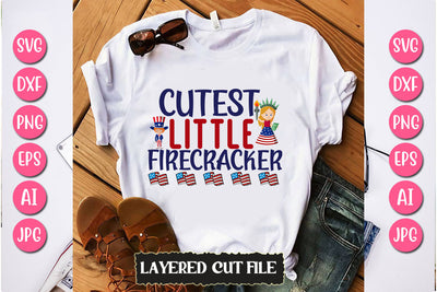 Cutest Little Firecracker SVG Cut File SVG Newmockups 