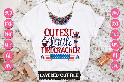 Cutest Little Firecracker SVG Cut File SVG Newmockups 