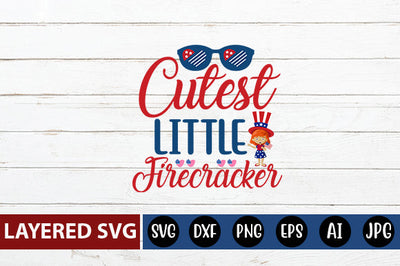Cutest Little Firecracker SVG cute file SVG Blessedprint 