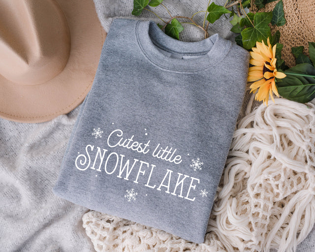 Cutest Little Snowflake Svg, Snowflakes svg, Winter svg, Holidays svg, Snow svg, Cold svg, Baby svg, Kid svg, Little Snowflake Svg, png dxf SVG Fauz 