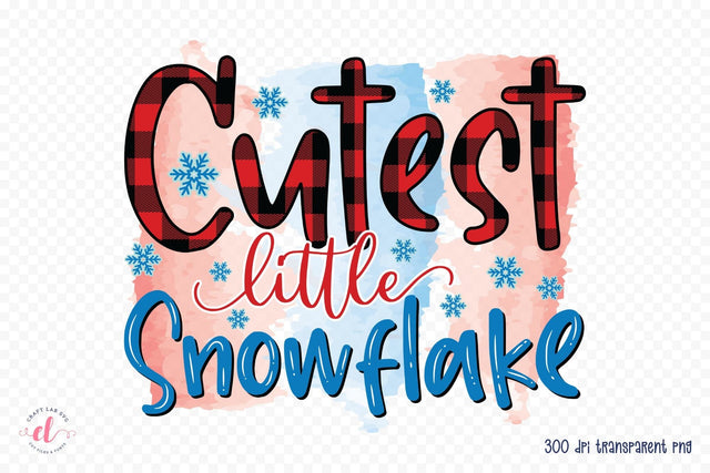 Cutest Little Snowflake | Winter PNG Sublimation Sublimation CraftLabSVG 