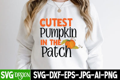 Cutest Pumpkin In The atch SVG Cut File ,Cutest Pumpkin In The Patch Sublimation PNG, Cutest Pumpkin In The Patch Saying , Fall Farmhouse SVG Cut File , Fall Farmhouse SVG Quotes , Fall SVG Cut File, Autumn SVG Cut File,Fall Sublimation PNG SVG BlackCatsMedia 