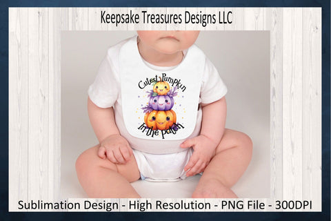 Cutest Pumpkin In The Patch Fall PNG, Cutest Little Pumpkin Baby Romper, Autumn PNG Sublimation Design, Seasonal Pumpkin, Digital Download Sublimation Keepsake Treasures Designs LLC. 