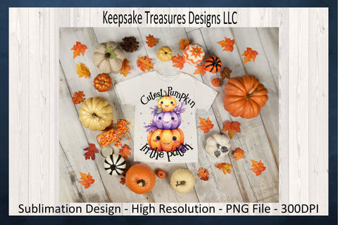 Cutest Pumpkin In The Patch Fall PNG, Cutest Little Pumpkin Baby Romper, Autumn PNG Sublimation Design, Seasonal Pumpkin, Digital Download Sublimation Keepsake Treasures Designs LLC. 
