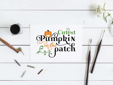 Cutest pumpkin in the patch | Funny Halloween cut file SVG TheBlackCatPrints 