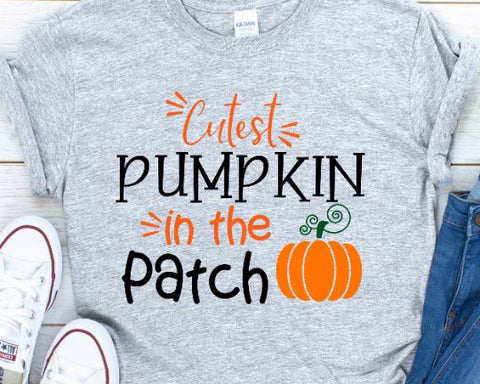 Cutest Pumpkin In The Patch Kids Fall SVG SVG She Shed Craft Store 