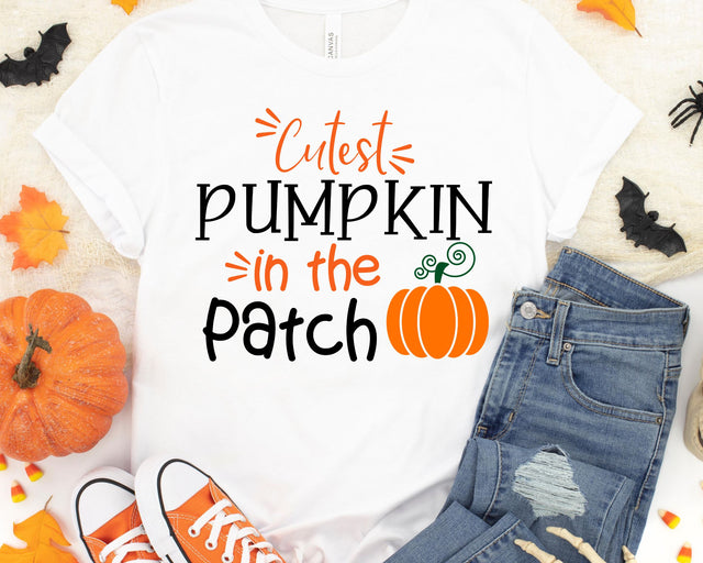 Cutest Pumpkin In The Patch Kids Fall SVG SVG She Shed Craft Store 