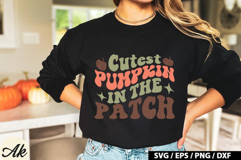 Cutest pumpkin in the patch Retro SVG SVG akazaddesign 