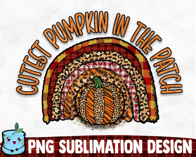 Cutest Pumpkin In The Patch Sublimation Design Sublimation MintyMarshmallows 
