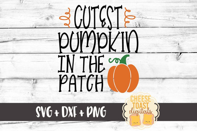 Cutest Pumpkin In The Patch SVG Cheese Toast Digitals 