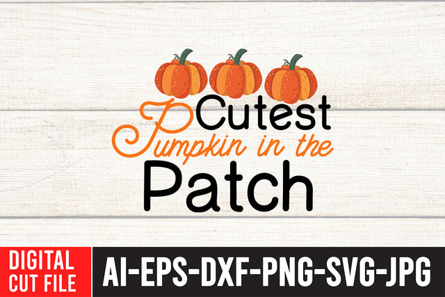 Cutest Pumpkin in the Patch SVG Cut File SVG BlackCatsMedia 