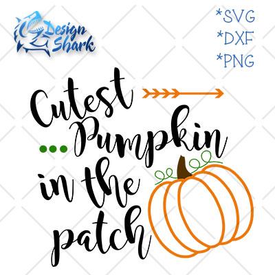 Cutest Pumpkin in the Patch SVG Design Shark 