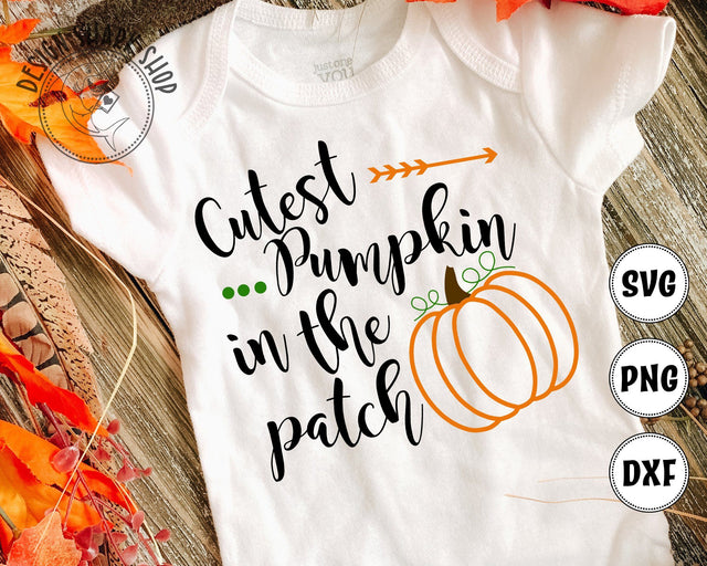 Cutest Pumpkin in the Patch SVG Design Shark 