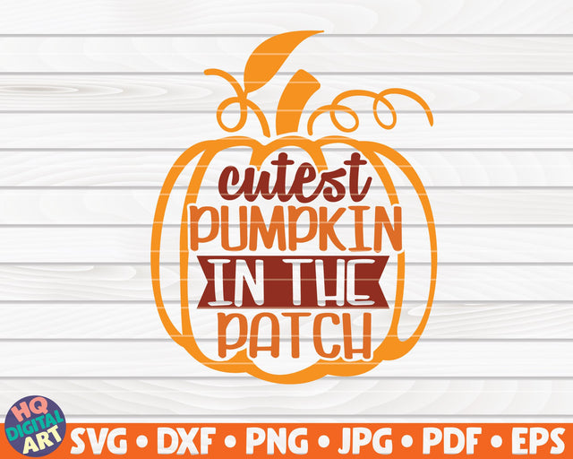 Cutest pumpkin in the patch SVG | Fall SVG SVG HQDigitalArt 