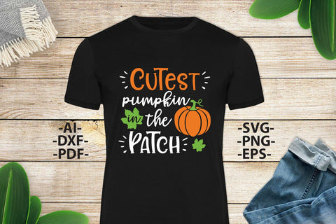 Cutest Pumpkin In The Patch SVG | Kids svg | Pumpkin tshirt | Kids halloween svg | Kids shirt svg SVG 1uniqueminute 