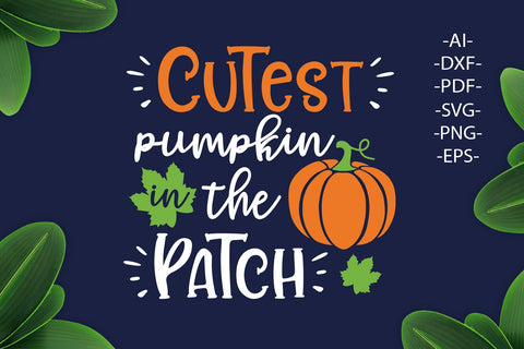 Cutest Pumpkin In The Patch SVG | Kids svg | Pumpkin tshirt | Kids halloween svg | Kids shirt svg SVG 1uniqueminute 