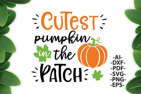 Cutest Pumpkin In The Patch SVG | Kids svg | Pumpkin tshirt | Kids halloween svg | Kids shirt svg SVG 1uniqueminute 