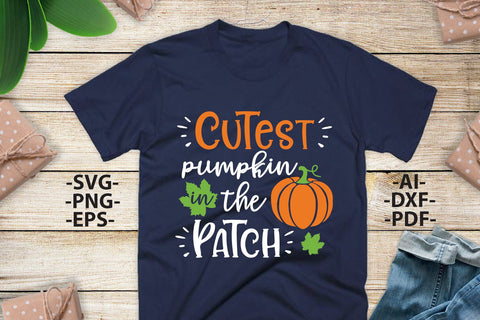 Cutest Pumpkin In The Patch SVG | Kids svg | Pumpkin tshirt | Kids halloween svg | Kids shirt svg SVG 1uniqueminute 