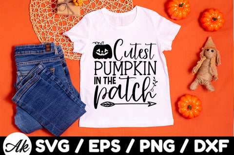 Cutest pumpkin in the patch svg SVG akazaddesign 