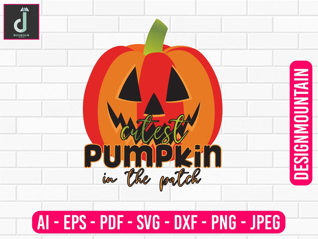 cutest pumpkin int patch png, halloween svg, halloween png, svg bundle designs Sublimation Alihossainbd 