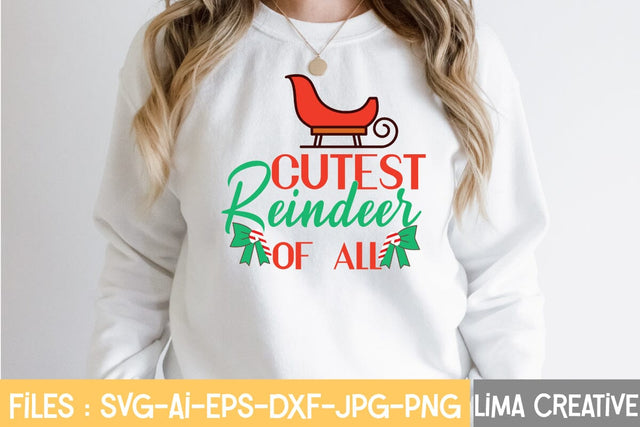 Cutest Reindeer Of all SVG Insomnia Std 