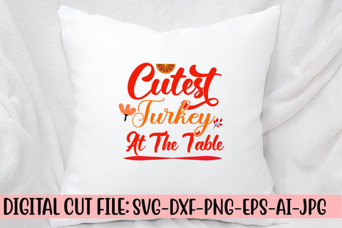 Cutest Turkey At The Table SVG Cut File SVG Syaman 