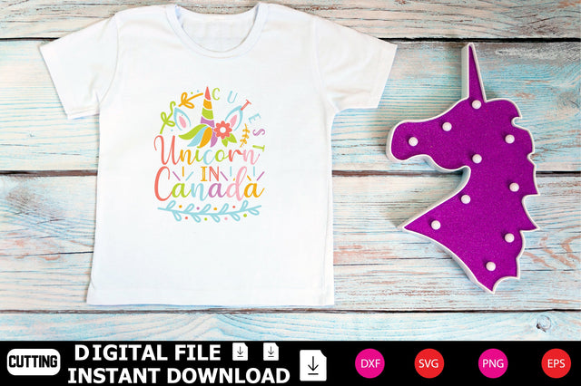 Cutest Unicorn In Canada SVG Shahin alam 