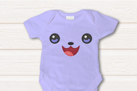 Cutesy Kawaii Animal Face Applique Embroidery Embroidery/Applique DESIGNS Risa Rocks It 