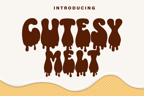 Cutesy Melt Fonts Font Fox7 By Rattana 