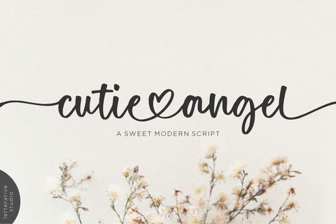 Cutie Angel Modern Handwritten Font Font Letterative 