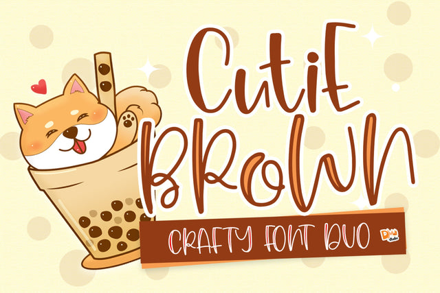 Cutie Brown Font Dm Letter Studio 