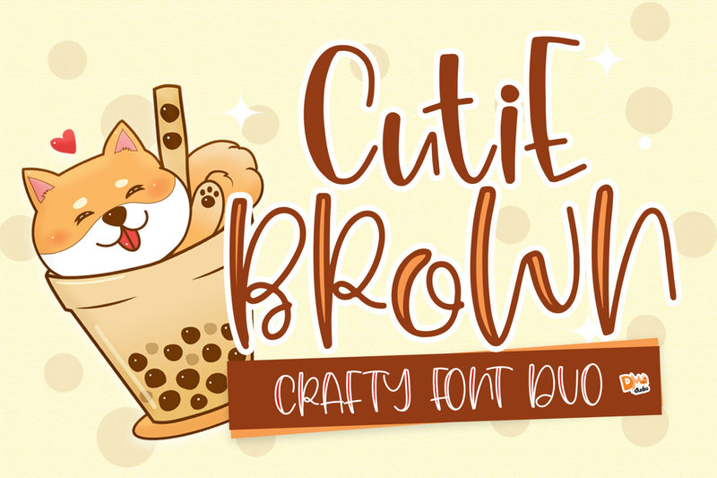 Cutie Brown Font Dm Letter Studio 