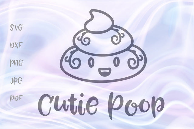 Cutie Poop Emoji SVG, PNG, DXF, PDF, JPG SVG Digitals by Hanna 