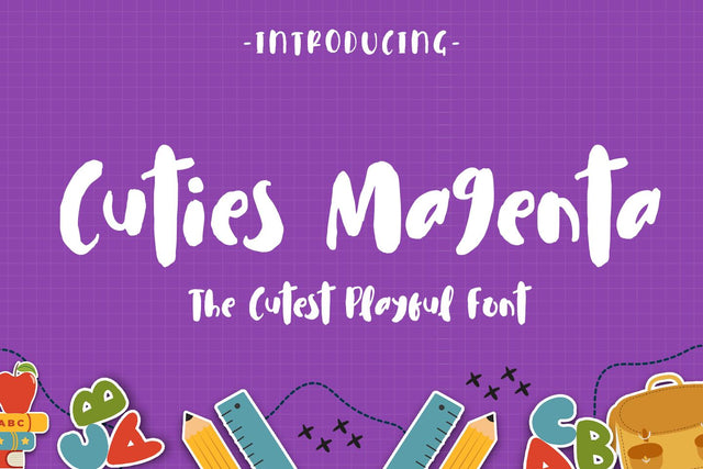 Cuties Magenta Font Abo Daniel Studio 