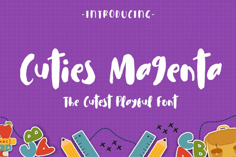 Cuties Magenta Font Abo Daniel Studio 