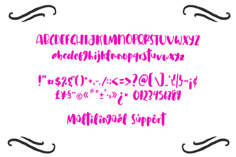 Cuties Magenta Font Abo Daniel Studio 