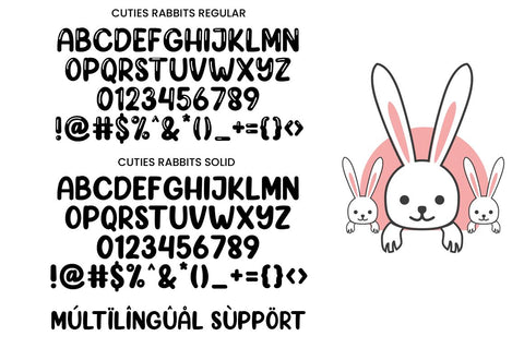Cuties Rabbits Font Manjali_Studio 