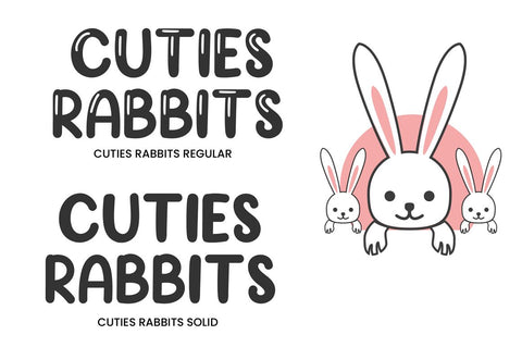 Cuties Rabbits Font Manjali_Studio 