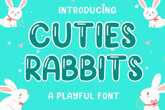 Cuties Rabbits Font Manjali_Studio 
