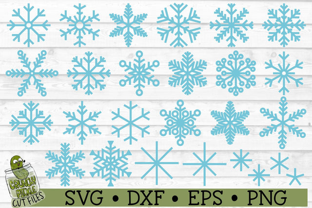 Cuttable Snowflakes SVG Bundle SVG Crunchy Pickle 
