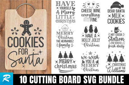 Cutting Board Christmas Quotes SVG Bundle SVG Regulrcrative 